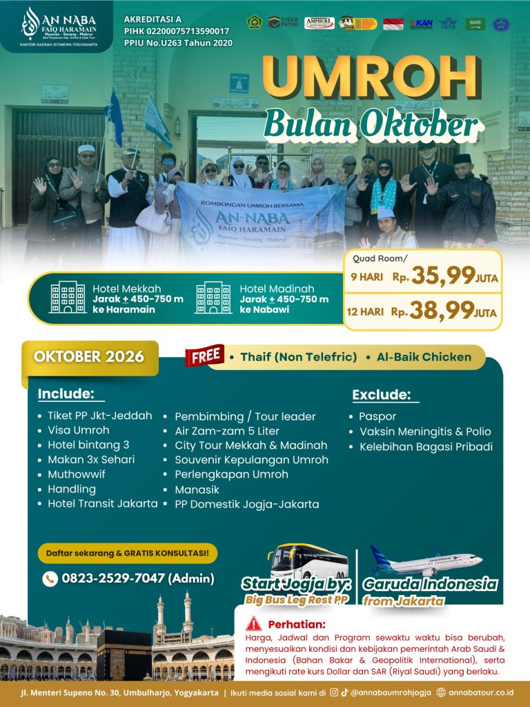 UMRAH OKTOBER 2026 9D